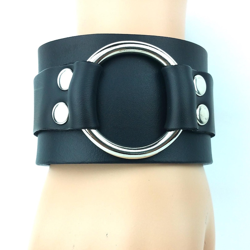 Leather O Ring Cuffs - Etsy