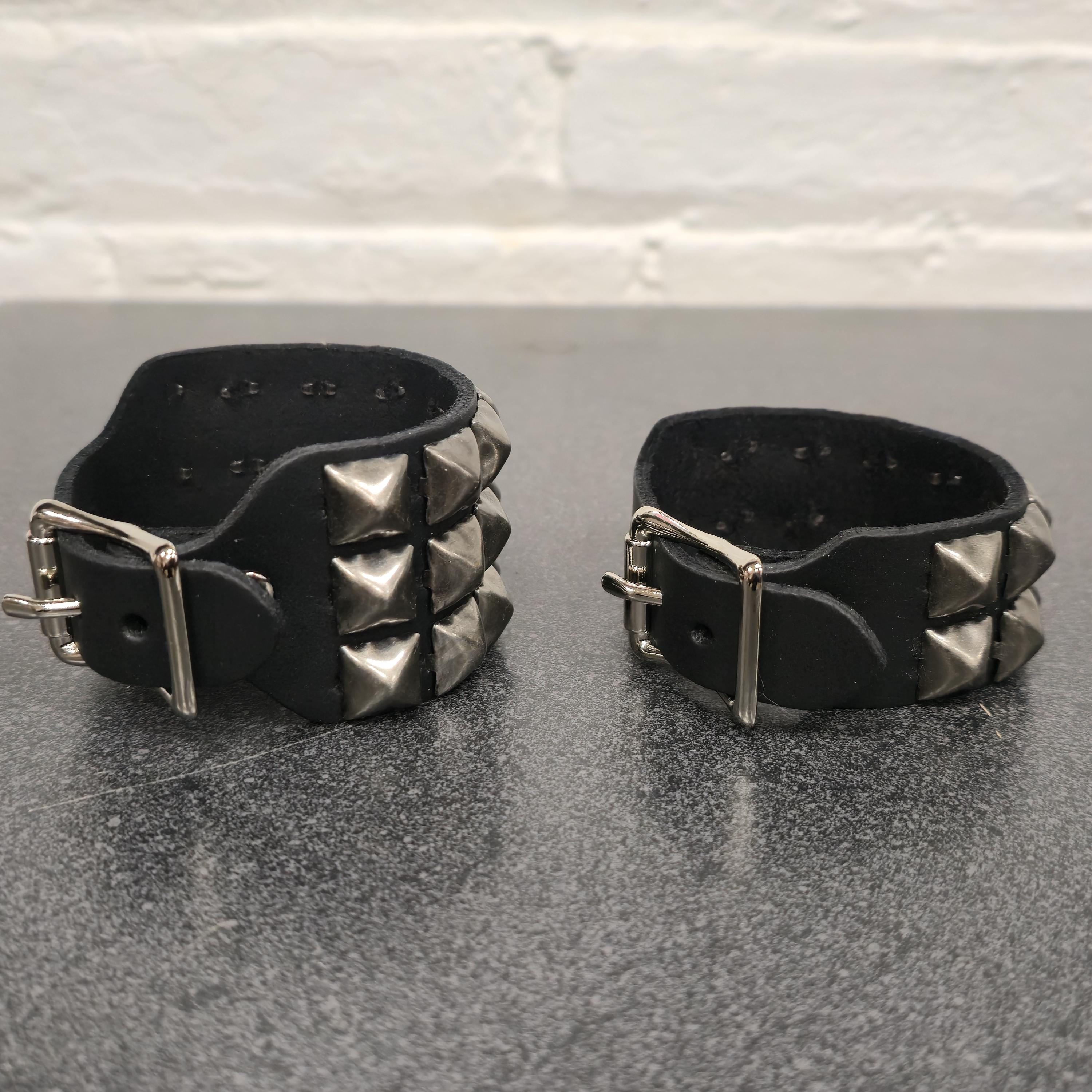 Vintage Studded Leather Bracelet: Punk Goth Rock Cuff - Etsy