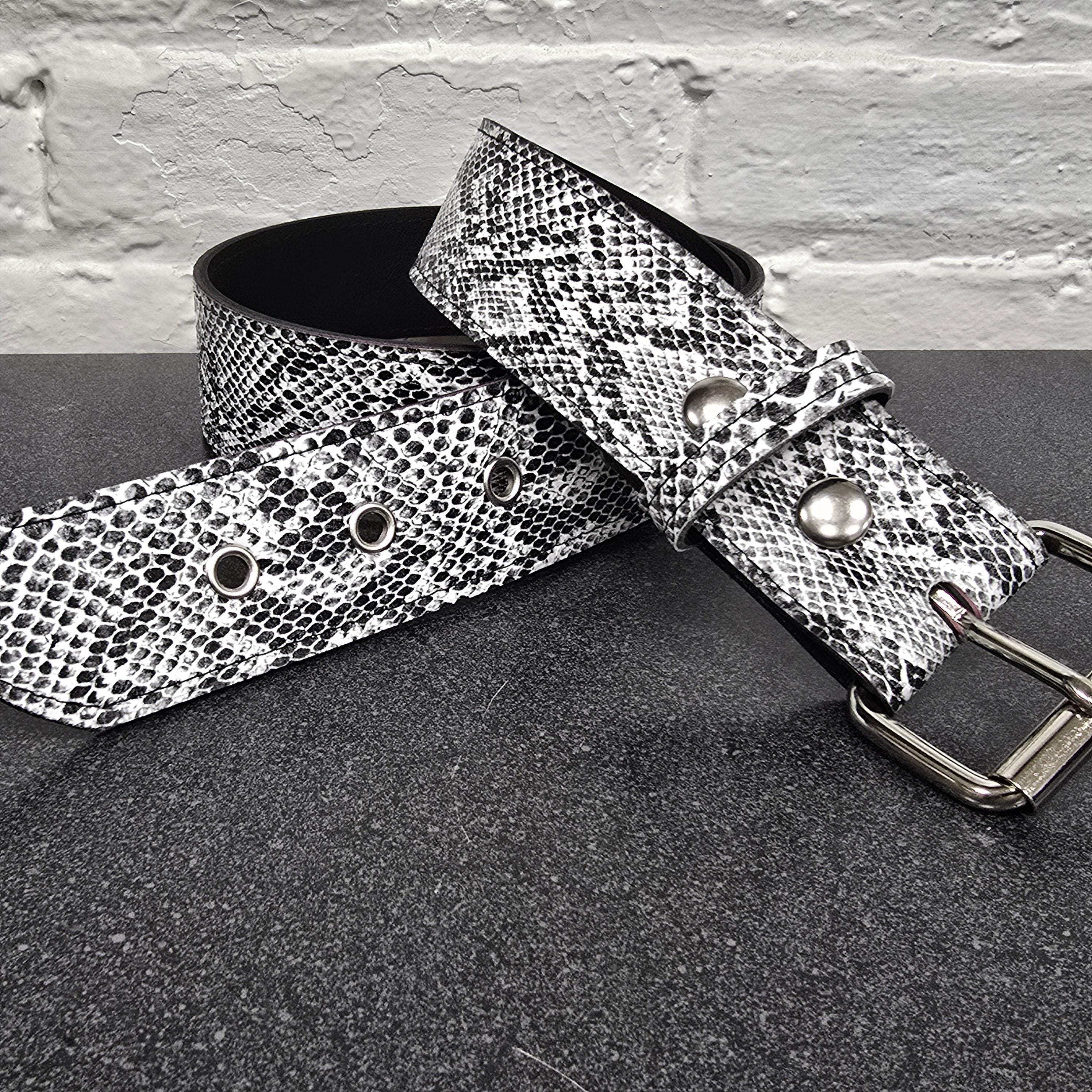 White Python Belt - Etsy