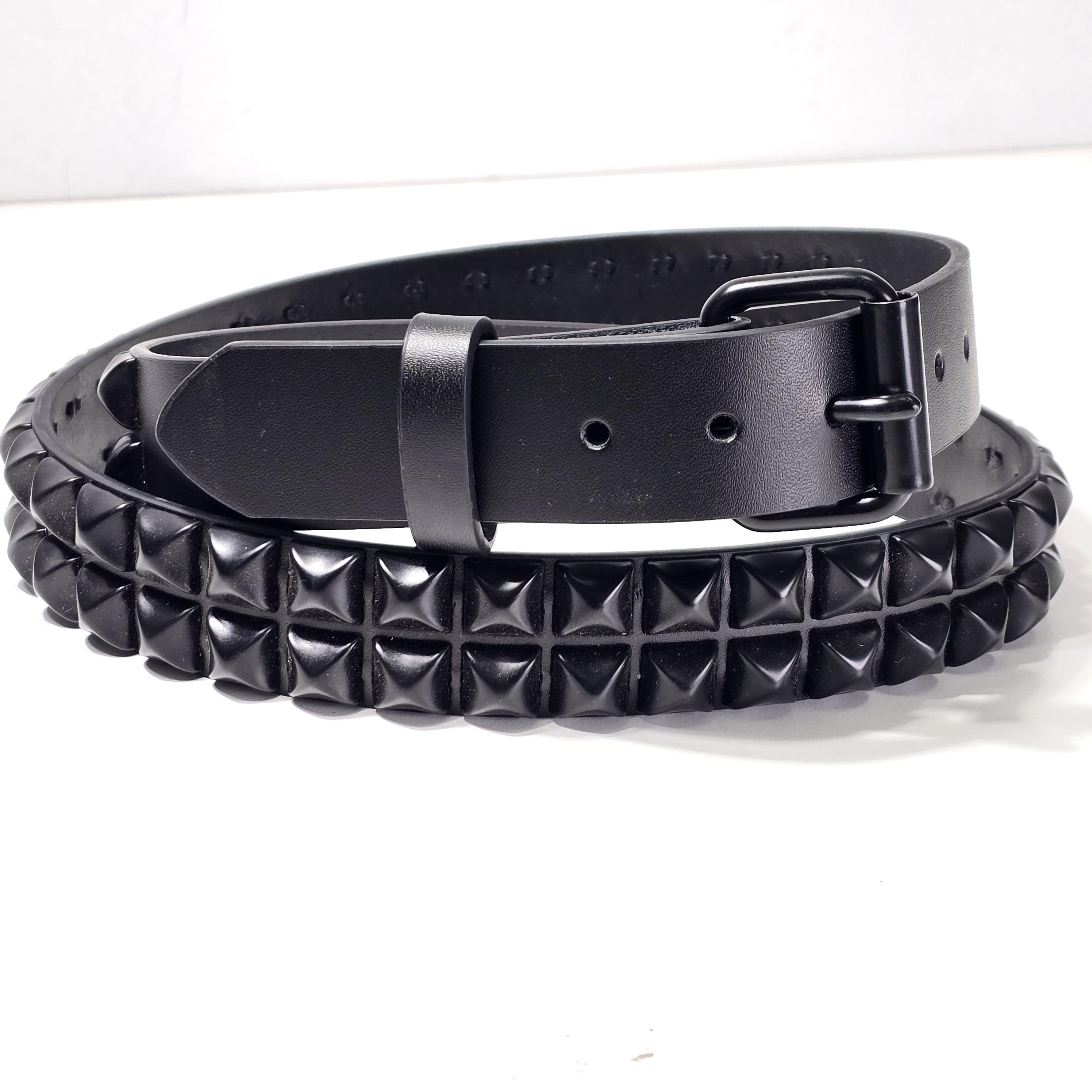 Black Pyramid Studded Leather Belt: UK Punk Rock Style - Etsy