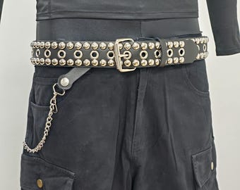 Neiman Marcus Crystal Studded Sueded Black Leather Belt by 