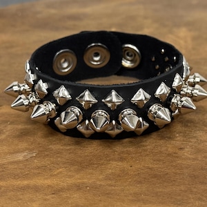 HARRY SMITH レザーブレス Classic Leather Braided Magnetic Metal Buckle Bracelet Punk