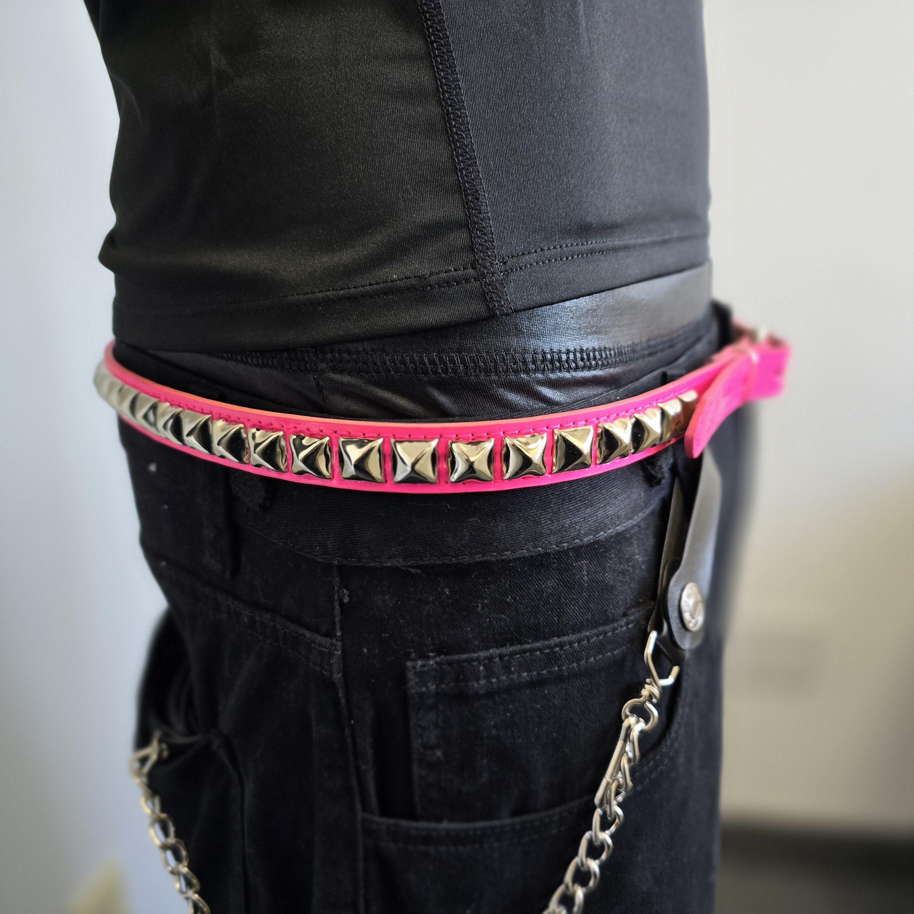 starteam スタッツベルト STUDDED SNAKE BELT PINK STAR TEAM STUDDED