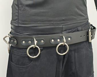 Leren riem O-ring: punk-gothische stijl, verwisselbare gesp