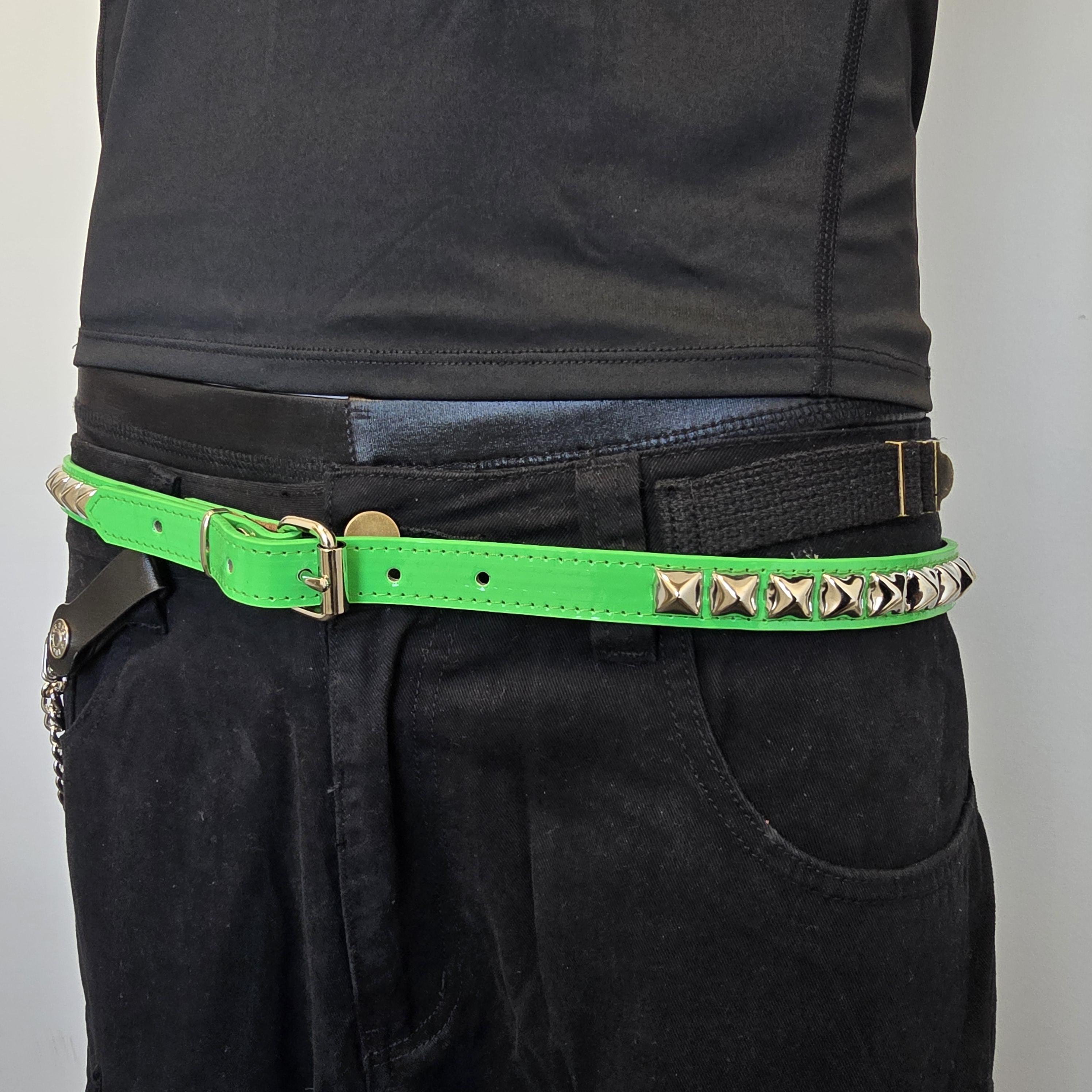 Neon Logo Vegan Leather Statement Belt These Vegan Belts Will Augment Your Sustainable Fashion Game main image 2
