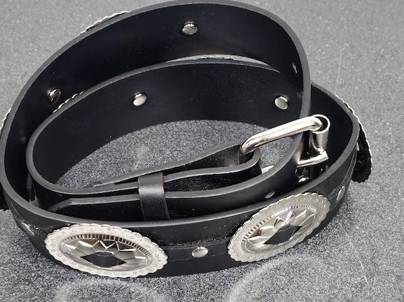 VTG Gold Western Statement Belt Silver Concho Thunderbird Studded ‎ S M The Concho Belt - Gold main image 3