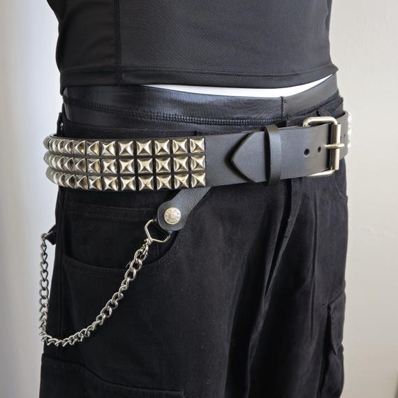 Pyramid Studded Leather Belt: UK Punk Rock Style - Etsy Pyramid Studded Leather Belt: UK Punk Rock Style - Etsy