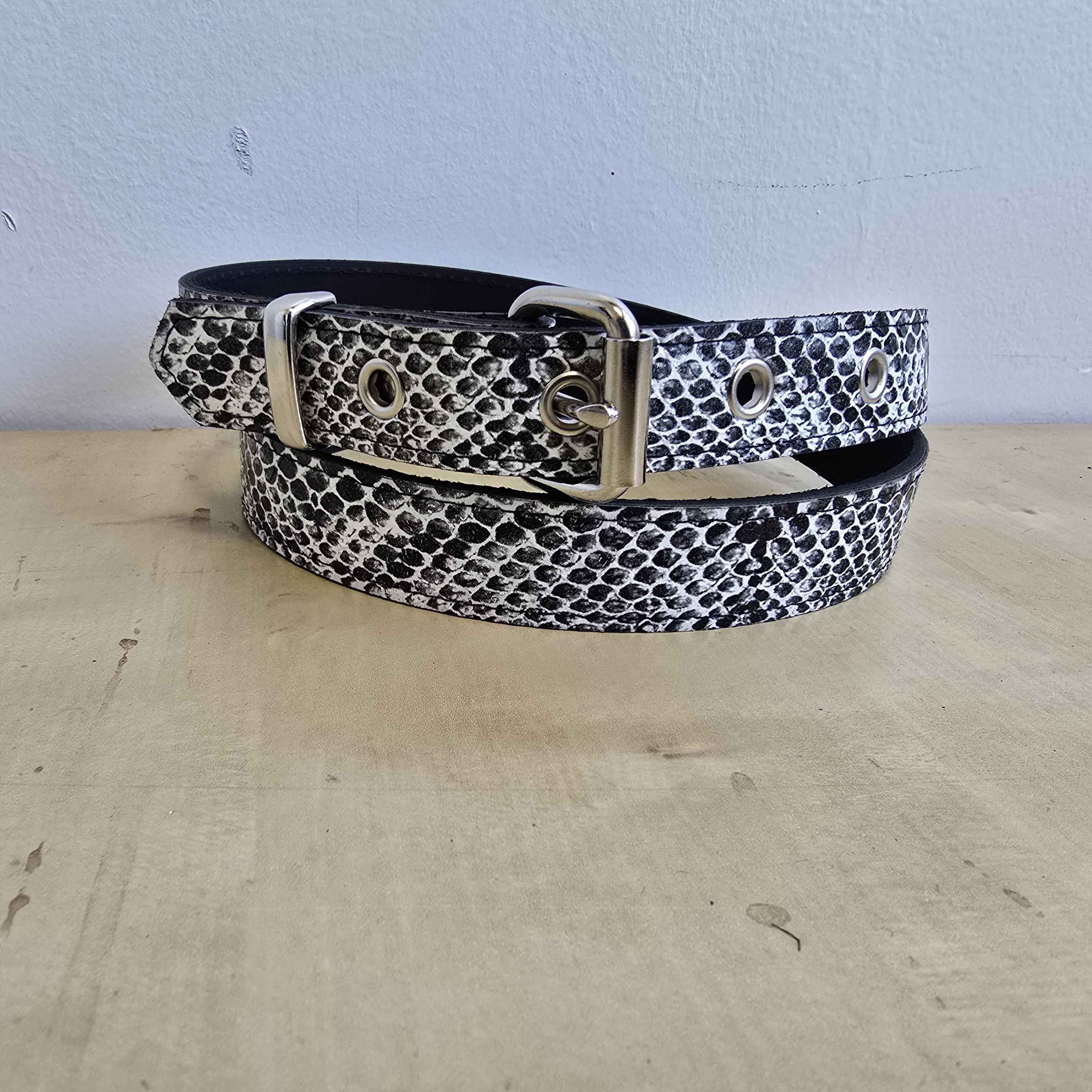 Snakeskin Print Vegan Belt (U412) W. Kleinberg Men main image 3