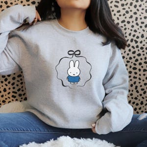 Cute Miffy Sweatshirt, Coquette Sweatshirt, Miffy Apparel, Miffy Sweatshirt, Gift for miffy lovers, Coquette miffy, Gift for best friend