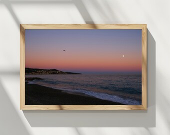 Arte mural de viajes, fotografía de viajes, impresiones de Europa, impresiones fotográficas, Francia, sur de Francia, playa, Riviera Francesa, impresión de arte digital