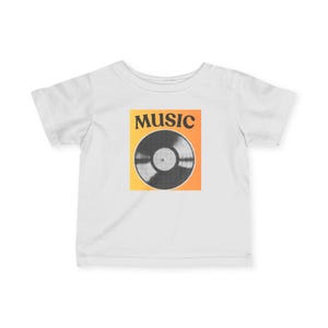 Music-Themed Infant Tee, Perfect Baby Gift, Cool Music Lover Apparel, Unique Baby Shirt for Music Events, Hip Baby Clothing