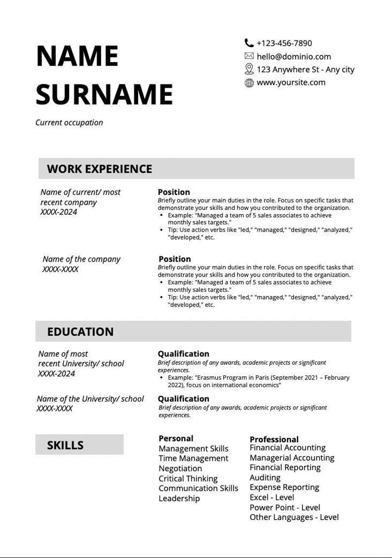 Professional & Modern CV Template – Stand Out With a Job-winning Resume ...
