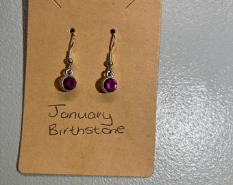 birthstone earrings january-june
