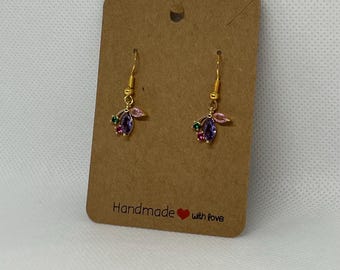 Dainty earrings. Handmade with 925 gold