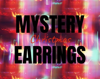 Mystery Christmas earrings. Reindeers, Santas, Snowmen, Jingle Bells, Christmas Trees and more!