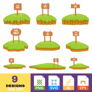 Terreno en venta / Gráficos inmobiliarios / Listado de propiedades / PNG y SVG digitales