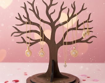 Jewelry Stand, Personalized Gift for Women , Custom Jewelry Tree, Engraved Wood Gift, Personalized Anniversary Gift.