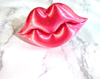 Hot Pink Glossy Lip Telescopic Kindle Grip – Unique Adjustable E-Reader Holder