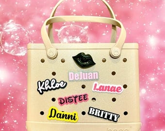 Bogg Bag Compatible Nameplate for Bogg bag tag,bag charm,acrylic bag tag,beach bag tag,pool bag charm, bag tag, Summerbag tag