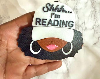 Shhh I’m Reading Telescopic Kindle Grip – Unique Adjustable E-Reader Holder