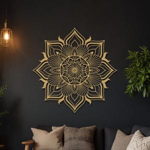 Mandala Metal Wall Art, Large Spiritual Decor, Boho Wall Hanging, Modern Home Art, Livingroom Decor, Meditation Room Aesthetic, Gift for Her