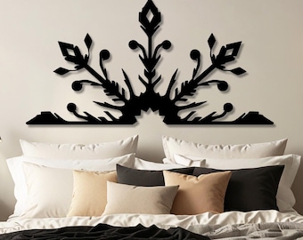 Snowflake Metal Wall Art, Large Bedroom Wall Decor, Elegant Snowflake Design, Minimalist Wall Art, Above Bed Decor, Modern Home Decor