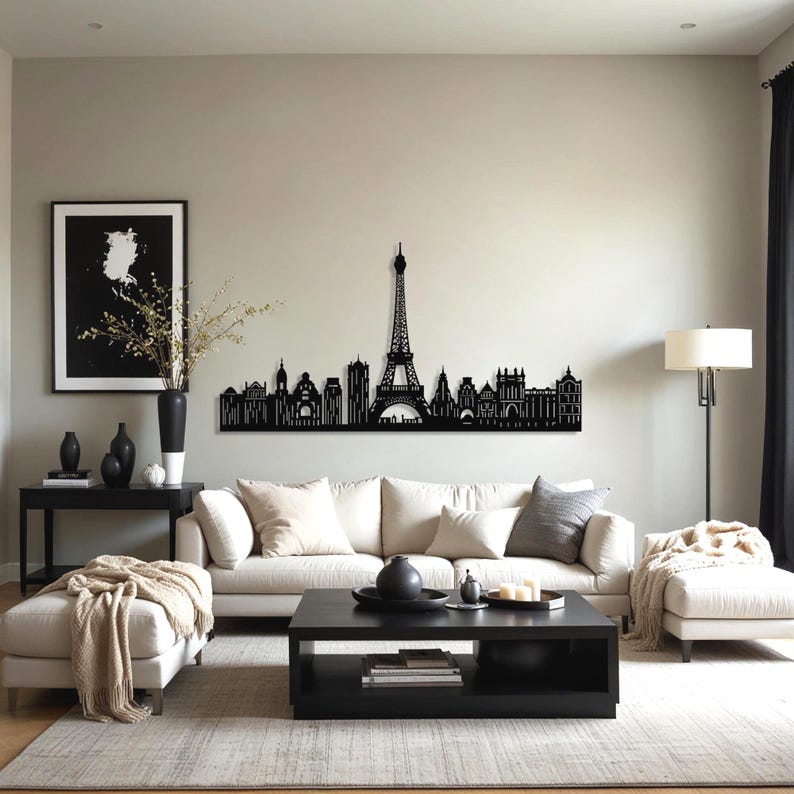 Eiffel Tower Silhouette Decor