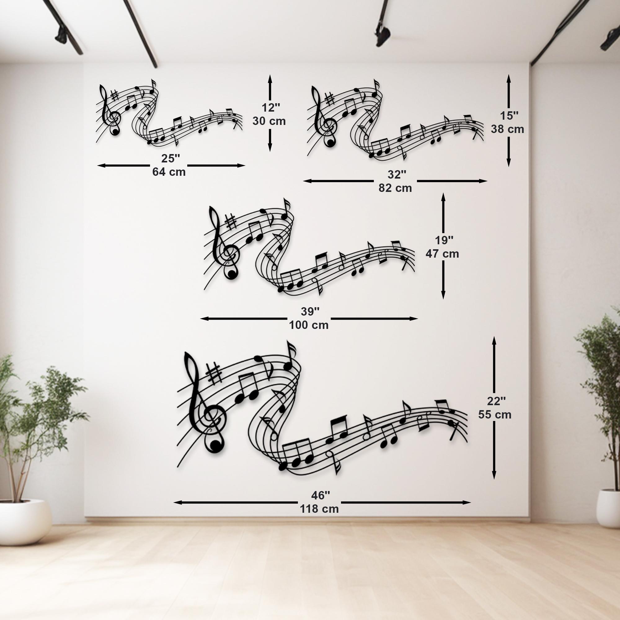 Metal musical notes wall art - België