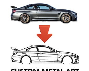 Personalized Car Metal Wall Art, Custom Garage Decor