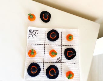 Halloween Tic Tac Toe Crochet Pattern: Low Sew Amigurumi (PDF Pattern)