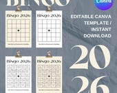 2026 Vision Board Bingo Canva Template: Goal Setting (Digital Download)