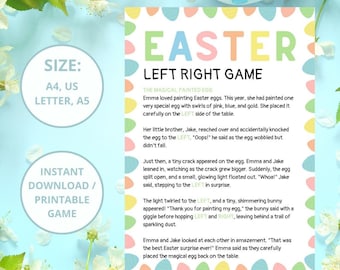 Easter Left Right Game: Fun Family Activity (Digital Download)