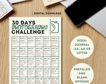 30-Day Photography Challenge – Daily Creative Photo Prompts for Inspiration & Skill Growth
