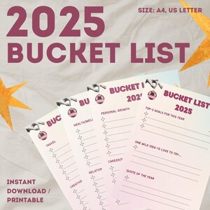 Manifiesta tu mejor año hasta ahora: ¡Lista de deseos para 2025 imprimible para quienes buscan alcanzar sus metas!