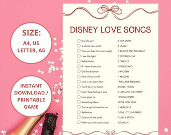 Jeu Disney Love Songs | Shower nuptiale, EVJF (téléchargement numérique)