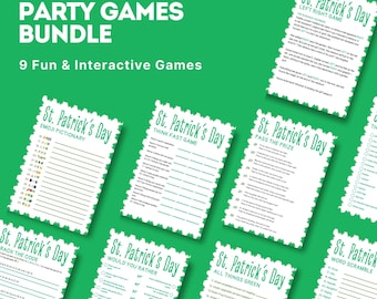 St. Patrick's Day Party Game Bundle: 9 Printable Games (Instant Download)