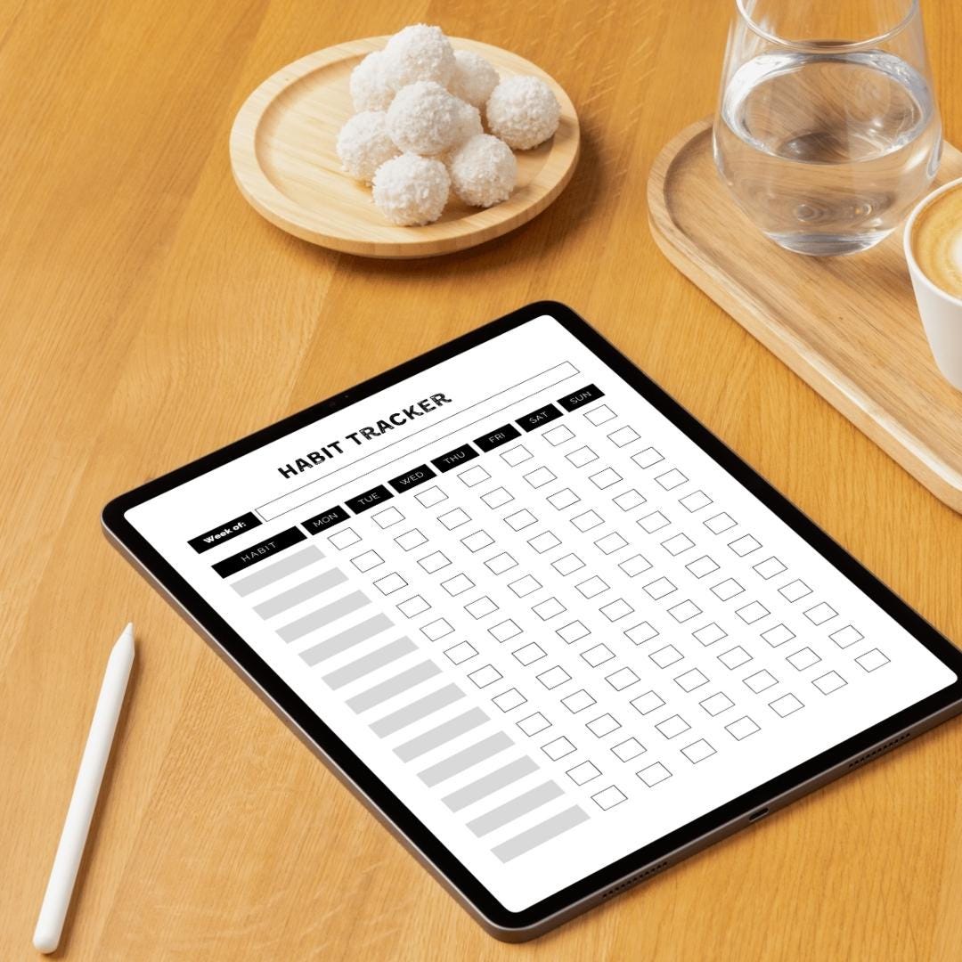 Weekly Habit Tracker Printable: Minimalist Planner (PDF Download) - Etsy