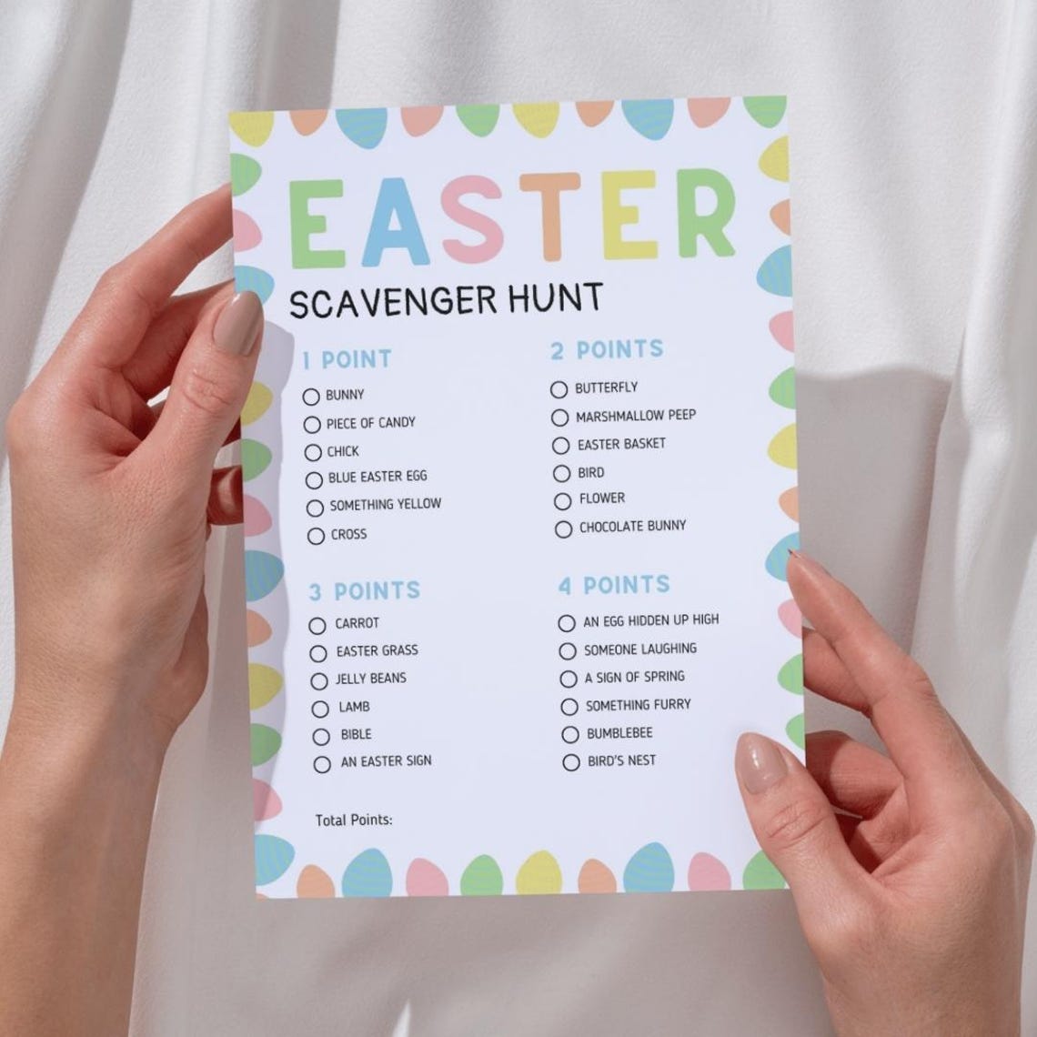 Easter Scavenger Hunt: Fun Printable Game (instant Download) - Etsy