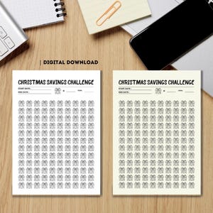 Christmas Savings Challenge: Save for the Holidays with Fun & Easy Goals! | A4, US Letter, A5 | Instant Download