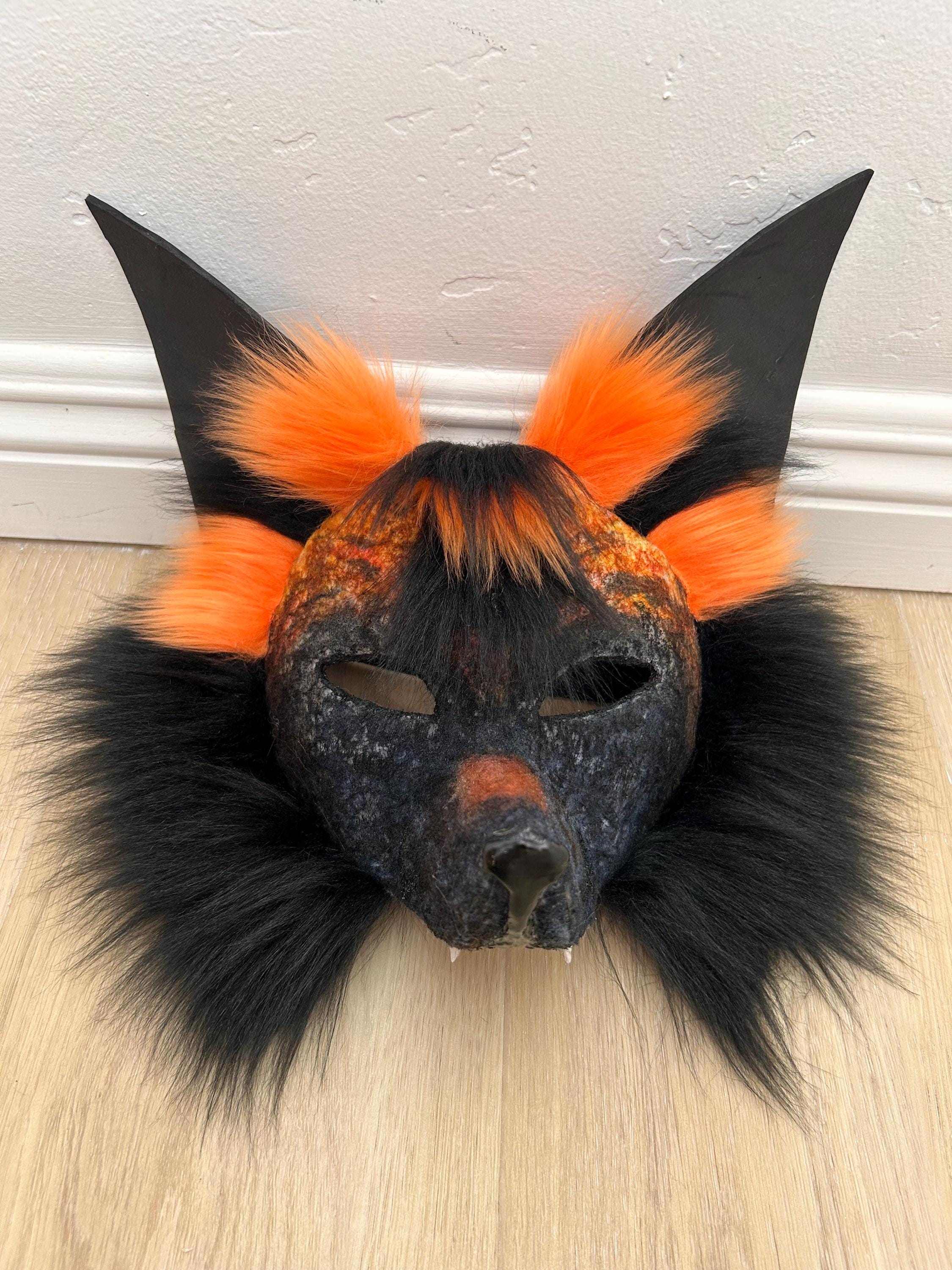 Orange Cross Fox Therian/furry/quadrobics Mask - Etsy