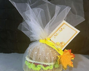 Crochet Hamburger Coaster Set: Quirky Handmade Foodie Gift