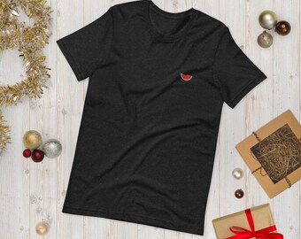 Watermelon T-shirt - Minimalist Iconography Pop Culture Soft Touch True Fit T Shirt