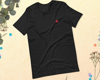 Pacman Ghost Unisex T-shirt - Minimalist Gamer Pop Culture Soft Touch True Fit T Shirt