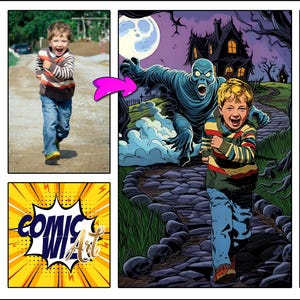 Comic Style Family Illustration – Custom Portrait for Cherished Family Moments
