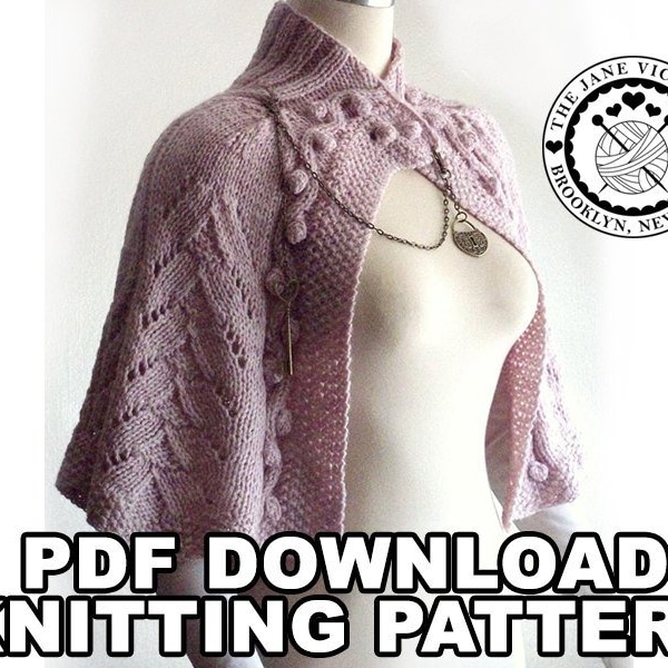 Capelet Knitting PATTERN, Arien of Dorthonion, PDF DOWNLOAD