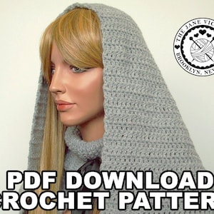 Crochet Hooded Cowl PATTERN, Alatariel Cúthalion, PDF DOWNLOAD