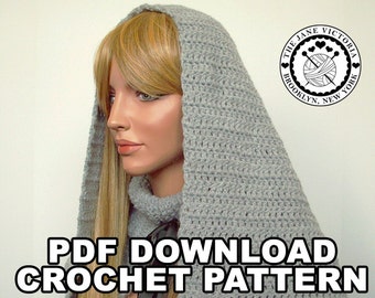 Crochet Hooded Cowl PATTERN, Alatariel Cúthalion, PDF DOWNLOAD