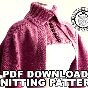 Mantelet Knitting PATTERN, R. E. Linwelin, PDF DOWNLOAD image 1