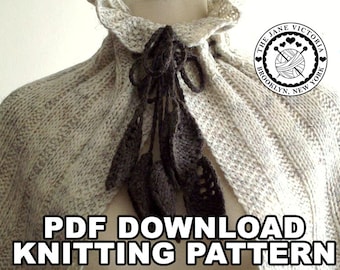 Capelet Knitting PATTERN, Ireth Carnesir, PDF DOWNLOAD