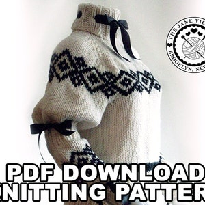 Jumper Knitting PATTERN, Nienna Amandil, PDF DOWNLOAD image 1